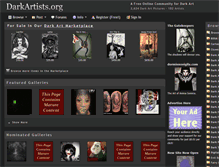 Tablet Screenshot of darkartists.org